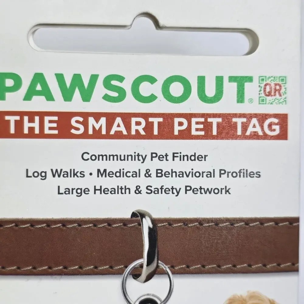 Lot of 2 Pawscout Smart Pet Tags QR NFC Bluetooth Dog Cat ID Tags New